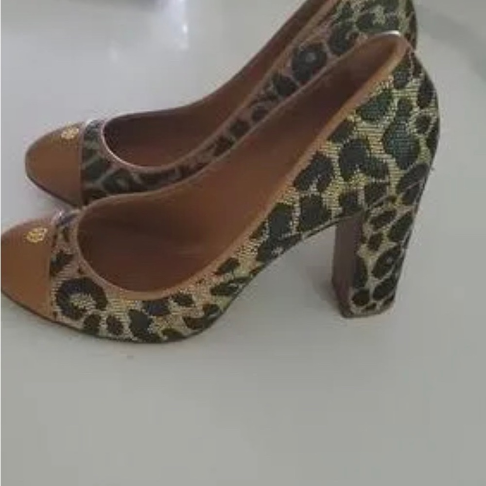 Tory Burch Leopard Print Heels‎ Shoes Women Size 5.5